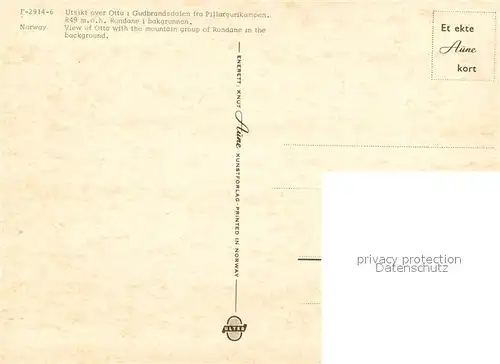 AK / Ansichtskarte Otta View with mountain group of Rondane in the background 