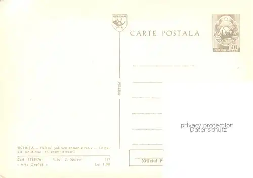 AK / Ansichtskarte Bistrita Palatul politico administrativ Bistrita