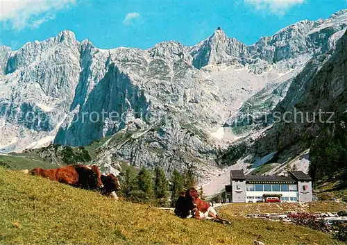 AK / Ansichtskarte Ramsau_Dachstein_Steiermark Bergbahn Talstation Bergstation Dachstein Suedwand Ramsau_Dachstein