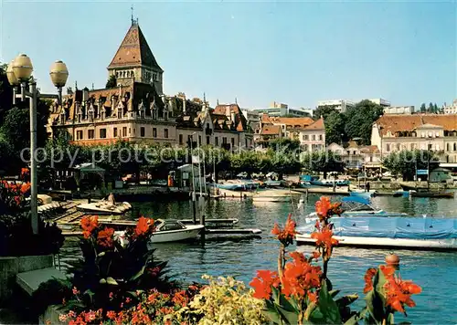 AK / Ansichtskarte Lausanne_Ouchy Chateau Port Lac Leman Lausanne Ouchy