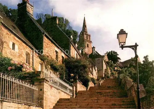 AK / Ansichtskarte Lannion Les escaliers de Brelevenez Place du Centre Collection La Bretagne en couleurs Lannion