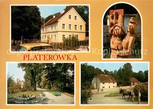 AK / Ansichtskarte Platerowka Dorfmotive Denkmal Skulptur Park 