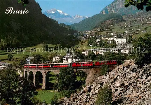 AK / Ansichtskarte Brusio Poschiavo Bernina Express Zahnradbad Alpen Brusio