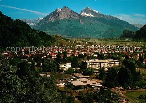 AK / Ansichtskarte Bad_Ragaz_Ragatz Panorama mit Churfirsten Gonzen Alvier Appenzeller Alpen 