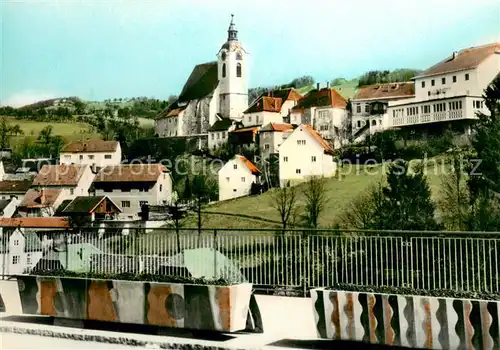 AK / Ansichtskarte Steinbach_Steyr Ortsansicht mit Kirche Steinbach_Steyr