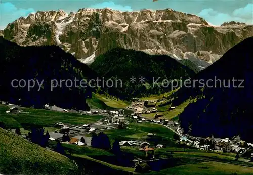 AK / Ansichtskarte Wolkenstein_Groeden Panorama Blick gegen die Sellagruppe Dolomiten Wolkenstein_Groeden