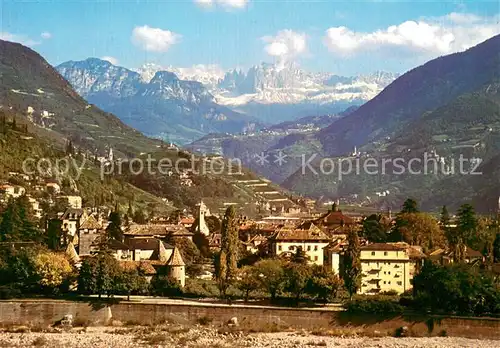 AK / Ansichtskarte Bozen_Suedtirol Altstadt Blick gegen Rosengarten Dolomiten Bozen Suedtirol