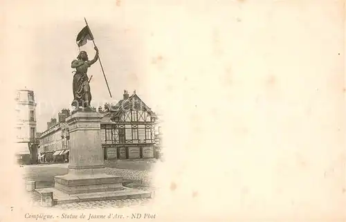 AK / Ansichtskarte Compiegne_Oise Statue de Jeanne d Arc Compiegne Oise