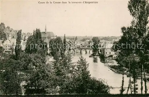 AK / Ansichtskarte Argenton sur Creuse Cours de la Creuse dans la traversee d Argenton Argenton sur Creuse