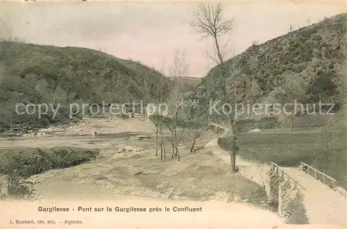 AK / Ansichtskarte Gargilesse Dampierre Pont sur la Gargilesse pres le Confluent Gargilesse Dampierre