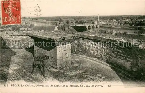 AK / Ansichtskarte Blois_Loir_et_Cher Le Chateau Observatoire de Catherine de Medicis La Table de Pierre Blois_Loir_et_Cher