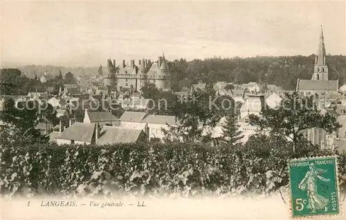 AK / Ansichtskarte Langeais Vue generale Langeais