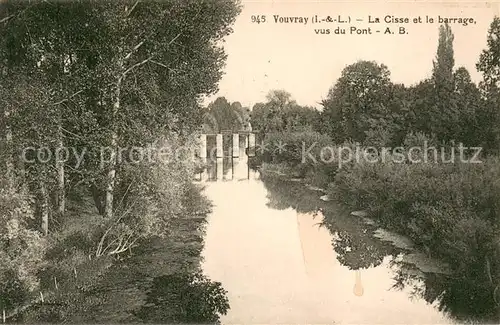 AK / Ansichtskarte Vouvray_Indre et Loire La Cisse et le barrage vus du Pont Vouvray Indre et Loire