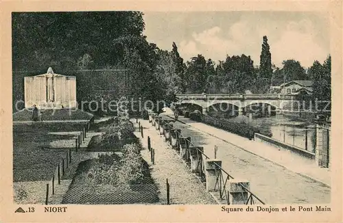 AK / Ansichtskarte Niort Square du Donjon et le Pont Main Niort