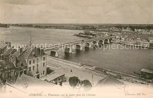 AK / Ansichtskarte Amboise Panorama sur la Loire pris du Chateau Amboise