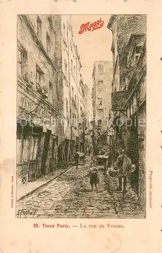 AK / Ansichtskarte Paris La rue de Venise Paris
