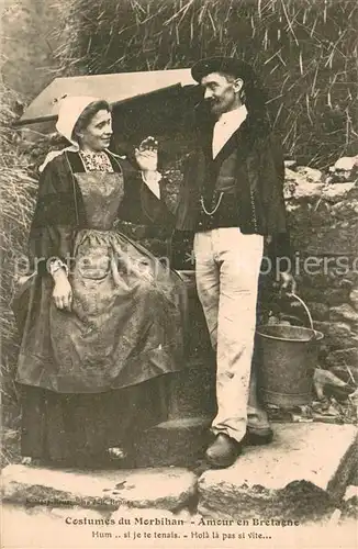 AK / Ansichtskarte Morbihan_Region Costumes du Morbihan Amour en Bretagne 