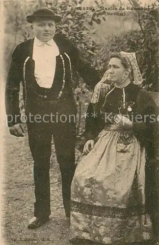 AK / Ansichtskarte Guemene sur Scorff Maries de la region Costumes Hochzeitstracht Guemene sur Scorff