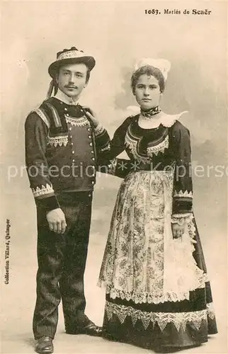 AK / Ansichtskarte Scaer Maries Costumes Hochzeitstracht Scaer