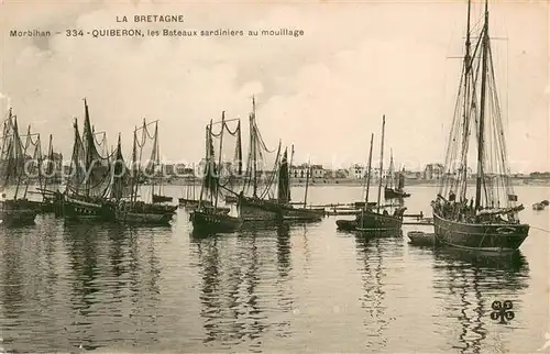 AK / Ansichtskarte Quiberon_Morbihan Bateaux sardiniers au mouillage Quiberon Morbihan