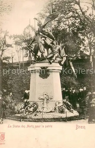 AK / Ansichtskarte Brest_Finistere Statue des morts pour la patrie Monument Brest_Finistere
