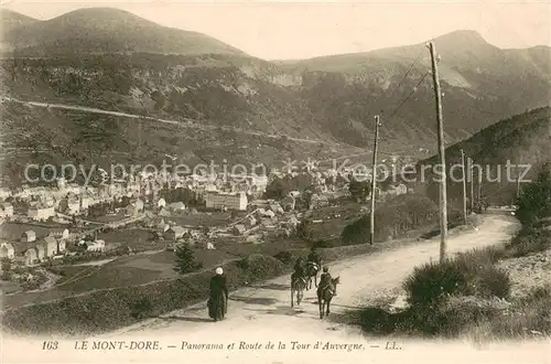 AK / Ansichtskarte Le_Mont Dore_Puy_de_Dome Panorama et Route de la Tour d Auvergne Montagnes Le_Mont Dore_Puy_de_Dome