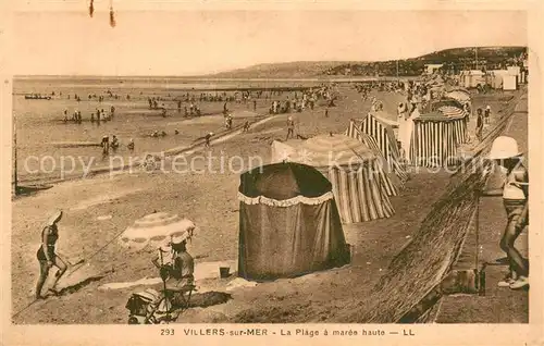 AK / Ansichtskarte Villers sur Mer La Plage a maree haute Villers sur Mer