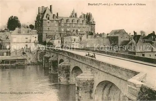 AK / Ansichtskarte Durtal Pont sur le Loir et chateau Durtal