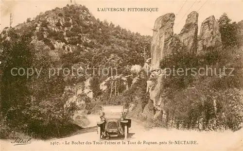 AK / Ansichtskarte Saint Nectaire_Puy_de_Dome Rocher des Trois Freres et Tour de Rognon Saint Nectaire_Puy