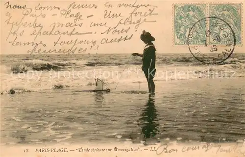 AK / Ansichtskarte Paris Plage Etude serieuse sur la navigation Paris Plage