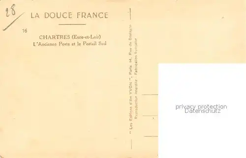 AK / Ansichtskarte Chartres_Eure_et_Loir Ancienne Poste et le Portail Sud Chartres_Eure_et_Loir
