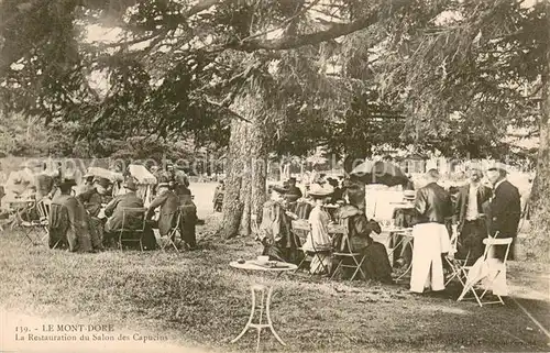 AK / Ansichtskarte Le_Mont Dore_Puy_de_Dome Restauration du Salon des Capucins Jardin Le_Mont Dore_Puy_de_Dome