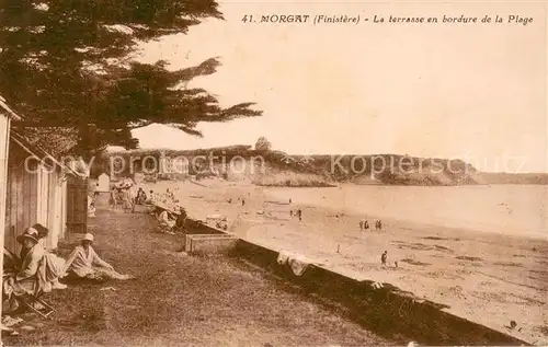 AK / Ansichtskarte Morgat Terrasse en bordure de la plage Morgat