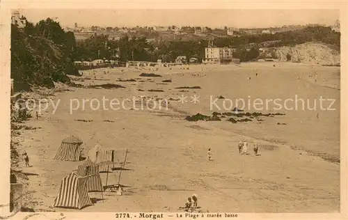 AK / Ansichtskarte Morgat La plage a maree haute Morgat