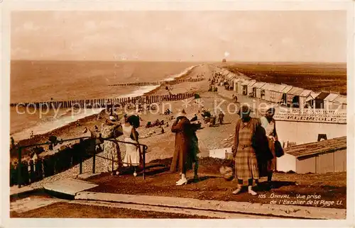 AK / Ansichtskarte Onival_Somme Vue prise de l escalier de la plage Onival Somme
