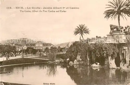AK / Ansichtskarte Nice_Alpes_Maritimes La Grotte Jardin Albert Ier et Casino Nice_Alpes_Maritimes