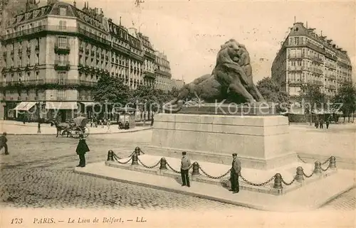 AK / Ansichtskarte Paris Lion de Belfort Paris