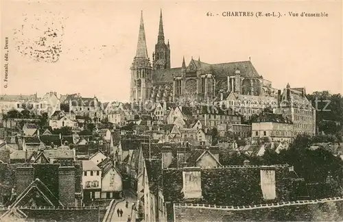 AK / Ansichtskarte Chartres_Eure_et_Loir Vue d ensemble Eglise Chartres_Eure_et_Loir