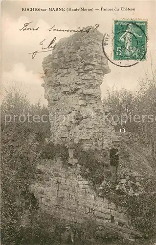 AK / Ansichtskarte Roches sur Marne Ruines du chateau Roches sur Marne