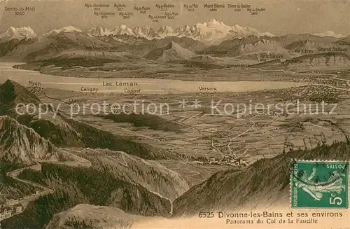 AK / Ansichtskarte Divonne les Bains et ses environs Panorama du Col de la Faucille Divonne les Bains