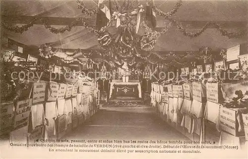 AK / Ansichtskarte Verdun_Meuse Ossuaire debut de l oeuvre de Douaumont Verdun Meuse
