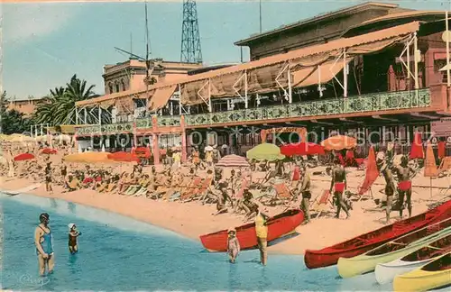 AK / Ansichtskarte Juan les Pins Le casino et la plage Juan les Pins