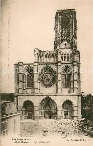 AK / Ansichtskarte Soissons_Aisne La Cathedrale Soissons Aisne