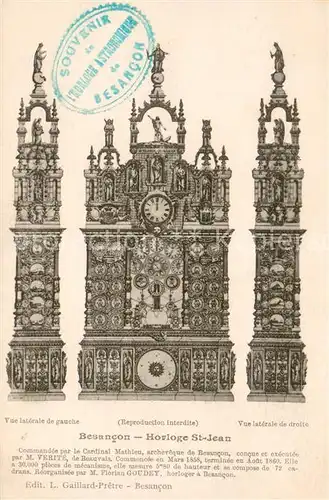 AK / Ansichtskarte Besancon_Doubs Horloge Saint Jean Besancon Doubs