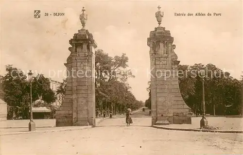 AK / Ansichtskarte Dijon_Cote_d_Or Entree des Allees du Parc Dijon_Cote_d_Or