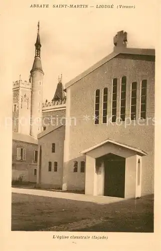 AK / Ansichtskarte Liguge Abbaye Saint Martin Eglise claustrale Liguge