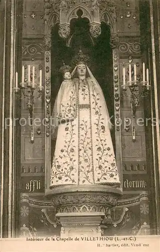 AK / Ansichtskarte Villethiou Interieur de la Chapelle Madonna 
