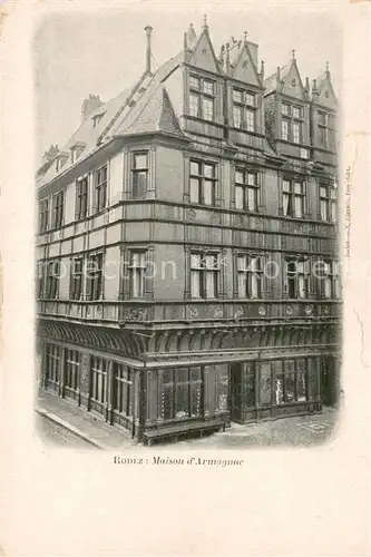 AK / Ansichtskarte Rodez Maison d Armagnac Rodez