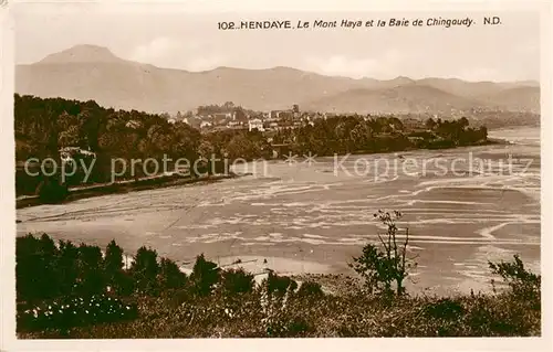 AK / Ansichtskarte Hendaye_Pyrenees_Atlantiques Mont Haya et Baie de Chingoudy Hendaye_Pyrenees