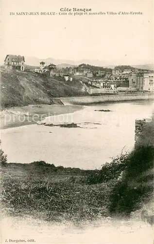 AK / Ansichtskarte Saint Jean de Luz Coin de plage et nouvelles villas d Alze Errota Saint Jean de Luz